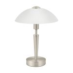 Eglo Lampada Da Tavolo Solo 1 Acciaio Nichel Satinato | IP20 - Adatto per 1x E14 